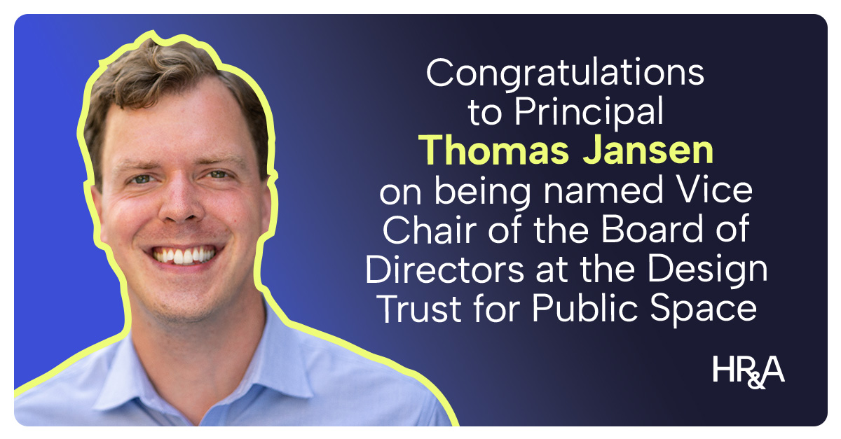 Thomas Jansen named Design Trust for Public Space’s Board of Directors Vice Chair