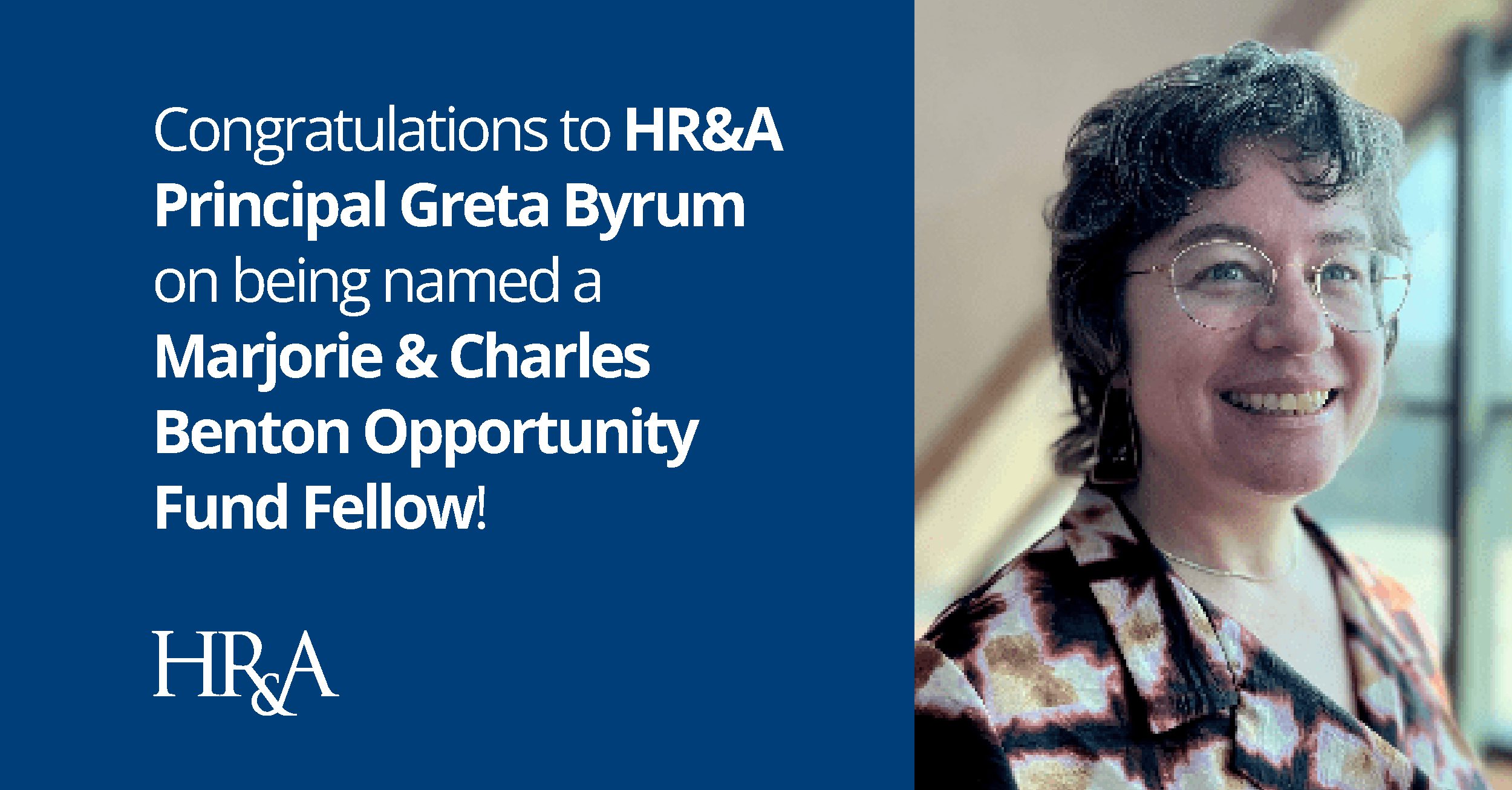 Principal Greta Byrum Named Marjorie & Charles Benton Opportunity Fund Fellow
