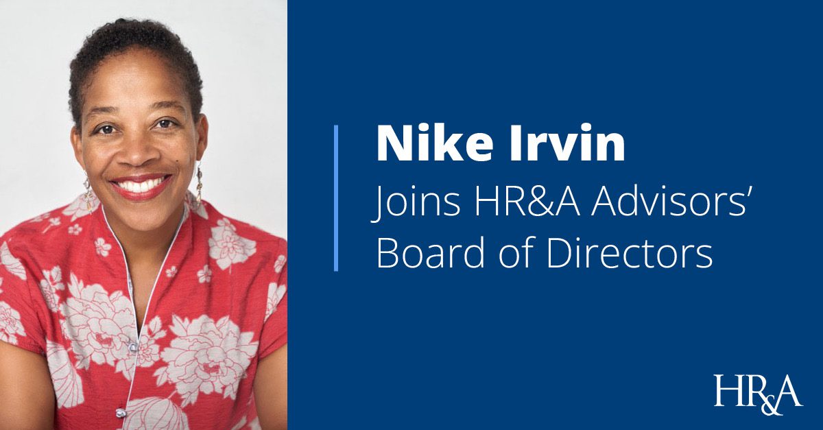 Nike Irvin Joins HR&A’s Board of Directors